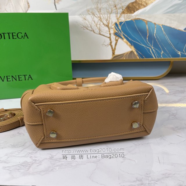 Bottega veneta高端女包 KF008 寶緹嘉荔枝紋焦糖arco29 BV經典款mini手拎肩背包  gxz1216